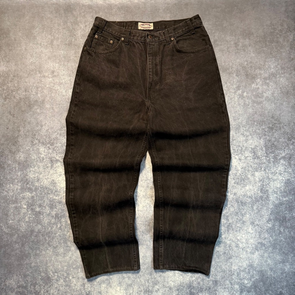 Vintage Sonoma Jean Company Mens Black Denim Jeans 36x32 Made in USA Relaxed Fit